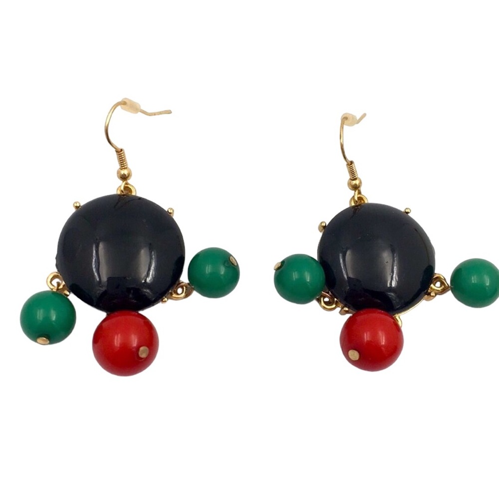Fabulous Lucite Round  Earrings